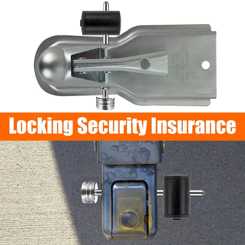 CZC AUTO Trailer Tongue Coupler Lock Adjustable Trailer Coupler Pin Lock, Dia 1/4 Inch, 3 Inch Effectice Length Fits 1 Inch to 3 Inch Latch-Type Coupler for Towing Boat Truck RV Car Trailer - Image 5